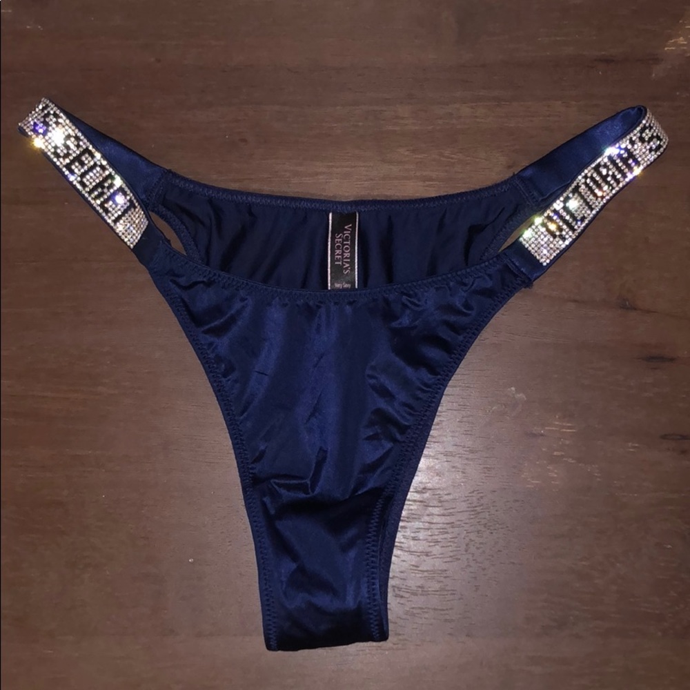 Victoria Secret Navy Blue Brazilian Diamond Strap